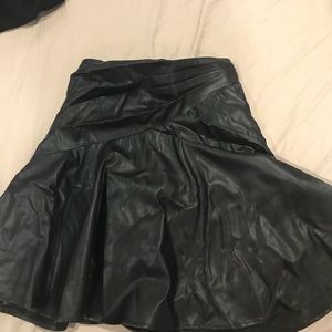 Black (faux) leather skirt